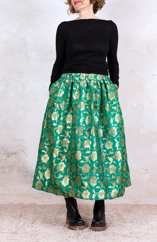 Brocade Travel Skirt -...