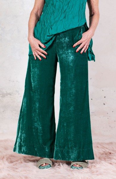 JAPAN VELVET TROMBETTA PANT -  Japan Green