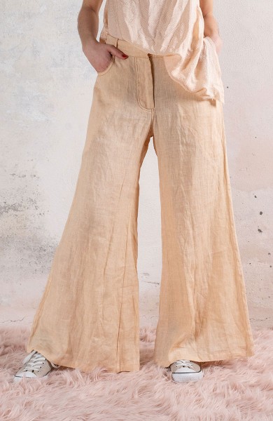LINEN TRAVEL PANT BOOK EDITION - Peachcream Poetica