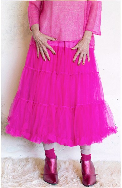 DIVINA SOTTOGONNA DI TULLE - Indian Pink