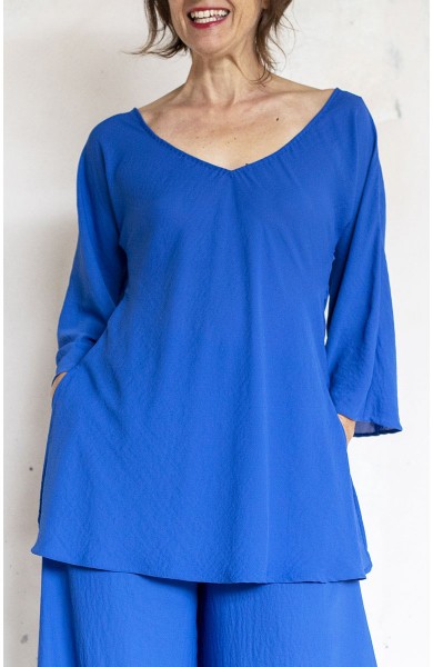 GEORGETTE PERFECTOFUL BLOUSE - Blu Majorelle