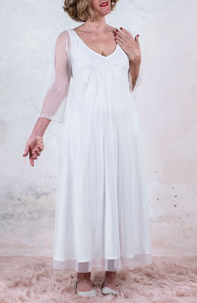 PPD NOCTURNIA DRESS - Bianco Velato