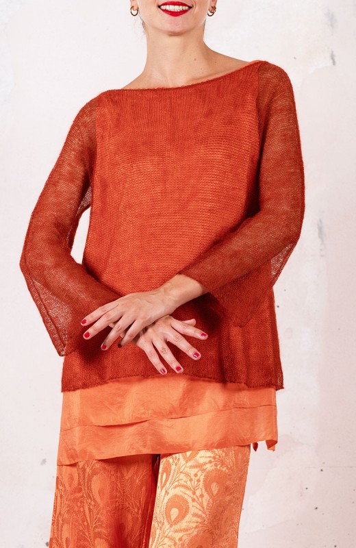 POETICAL SWEATER - Arancio...