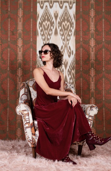 VELVET HYBRID PERFECTA DRESS ON DEMAND - Cherry on demand