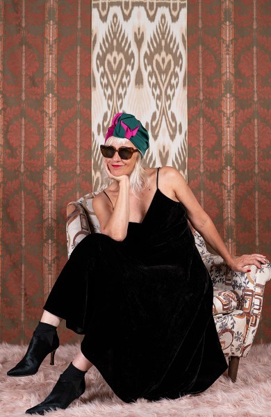VELVET HYBRID PERFECTA DRESS ON DEMAND - Ink on demand