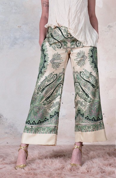 EXTREME FOULARD PIJAMA PANT - Green Swing