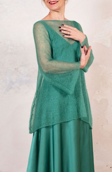 OVER POETICAL SWEATER - Japan Emerald