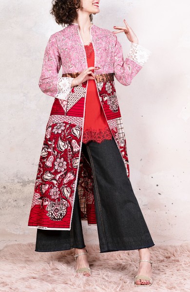 AFRO BRUXELLES LIGHT COAT - Rosso della Namibia