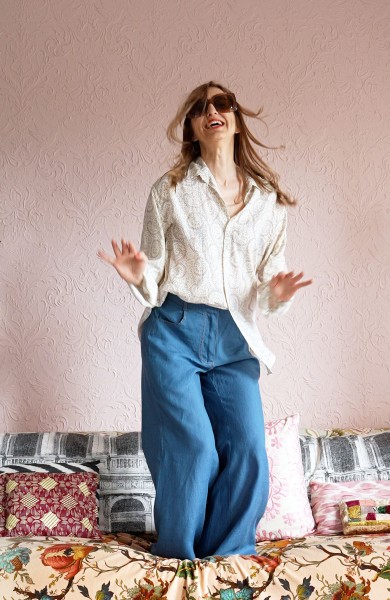 LINEN TRAVEL PANT CALL TO BEAUTY EDITION - The Beauty of Deep Sea