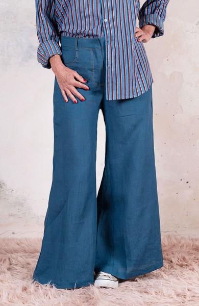 LINEN TRAVEL PANT CALL TO BEAUTY EDITION - The Beauty of Deep Sea