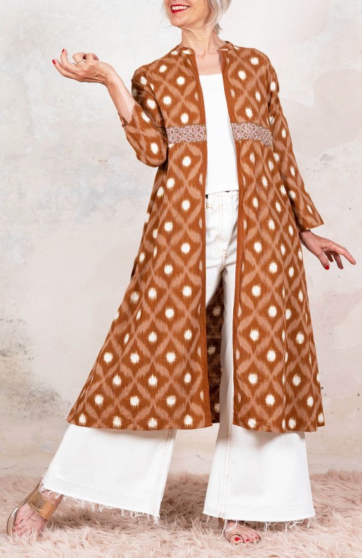 JEWEL BELT LIGHT COAT -...