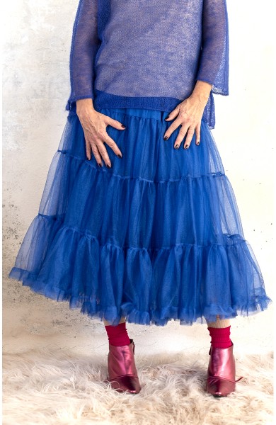 DIVINA SOTTOGONNA DI TULLE - Blu Majorelle